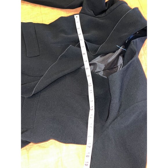 Cinq a Sept Lanier Ruffle Blazer Size 6 Black With Pockets Formal Luxury Jacket - Picture 8 of 11